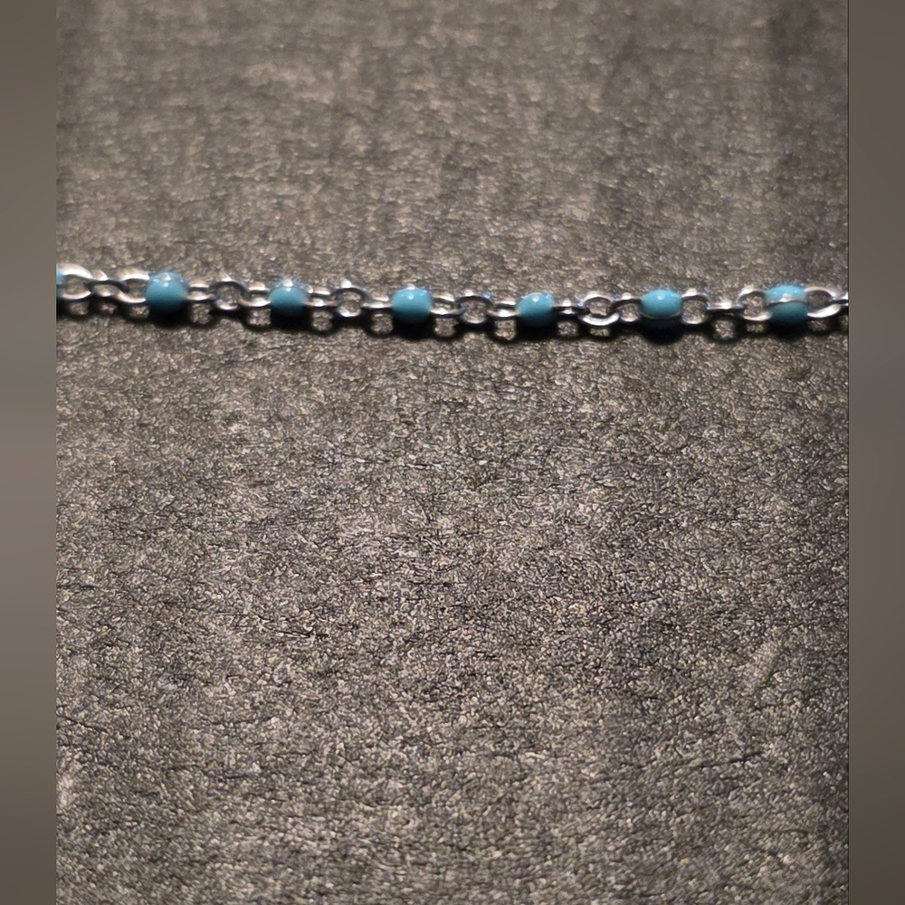 Pura Vida Silver and Blue Necklace - Picture 2 of 3